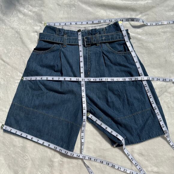Rachel Comey Irolo Denim Shorts Wide Leg Knee Length Belted Jeans Sz 2 EUC $325 - Picture 12 of 16